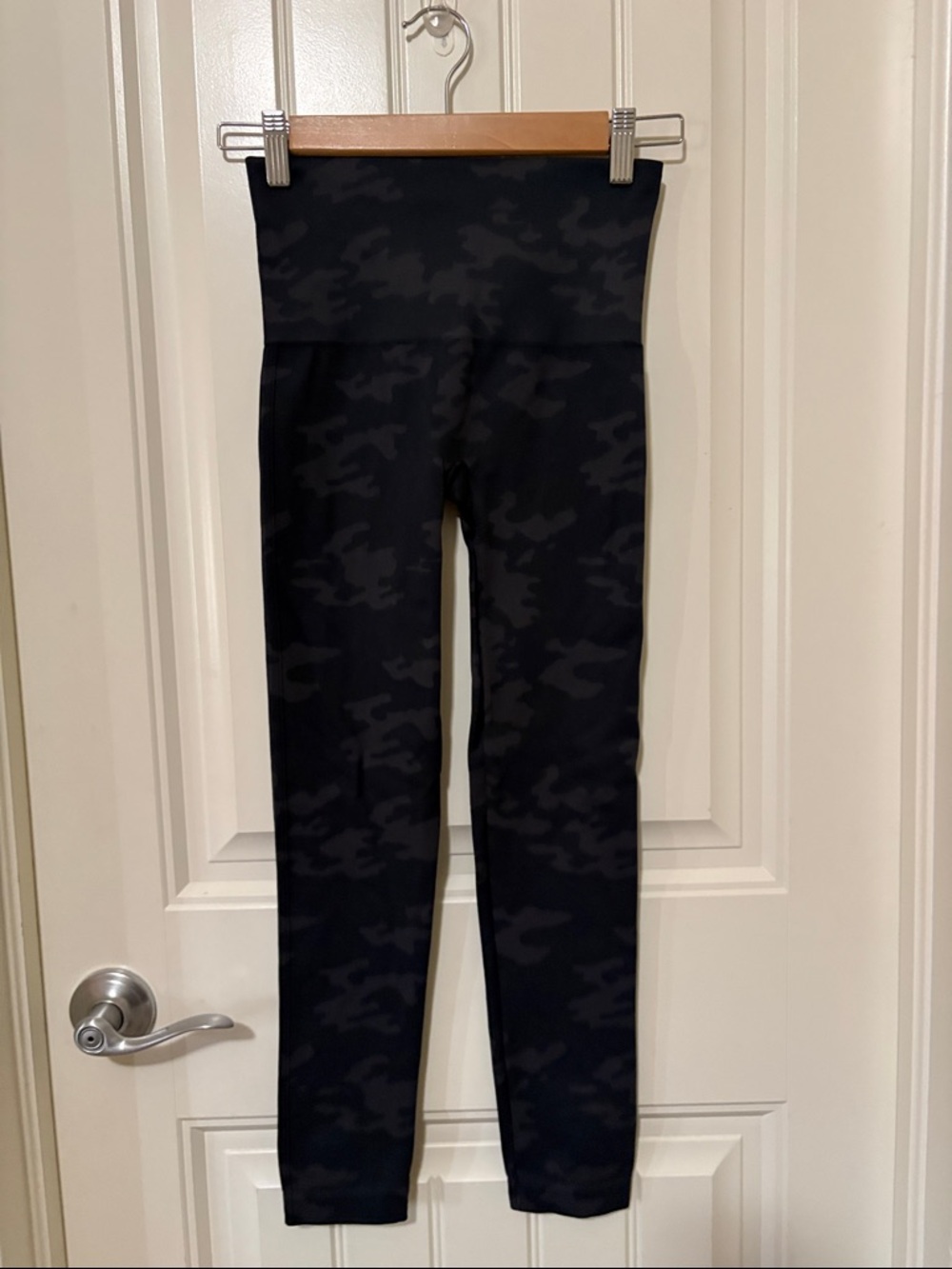 Spanx High-Waist Black Camo Leggings